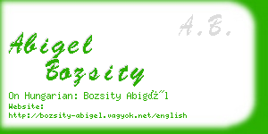 abigel bozsity business card